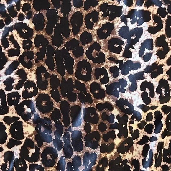 COCOSHIP Black Animal Leopard Print Pinup High Waisted Ruched Bikini Bottoms L - Picture 4 of 5